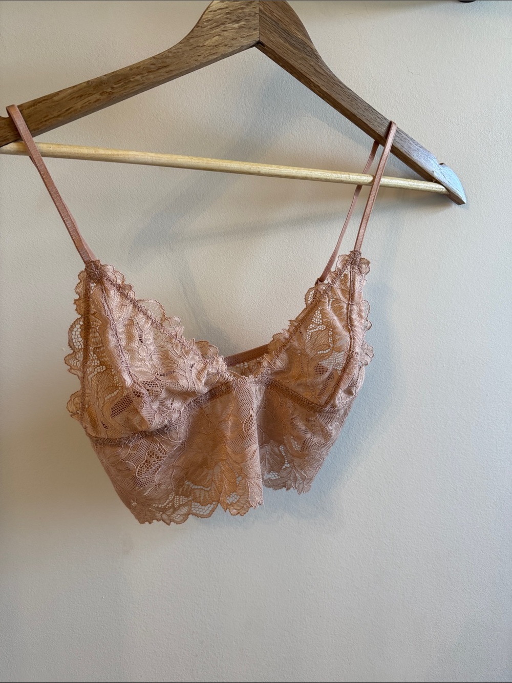 Free People Lace Bralette in Dusty Rose